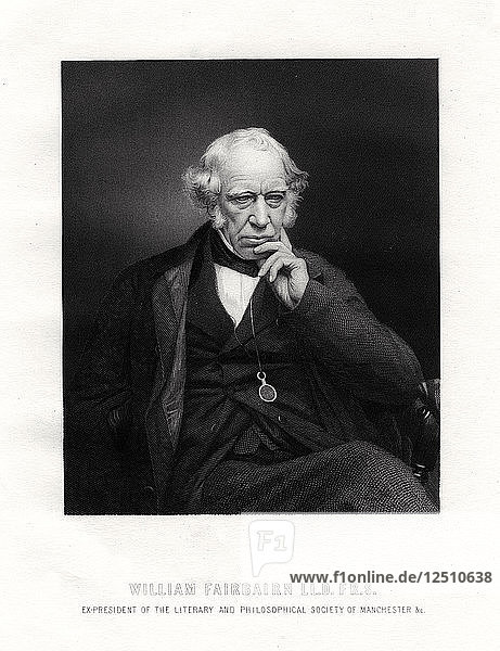 Sir William Fairbairn  1. Baronet  schottischer Ingenieur  19. Jahrhundert. Künstler: Unbekannt