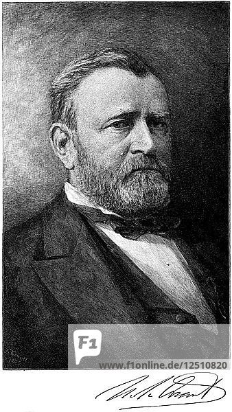 Ulysses S. Grant  amerikanischer Soldat und Staatsmann  Ende des 19. Jahrhunderts. Künstler: Unbekannt