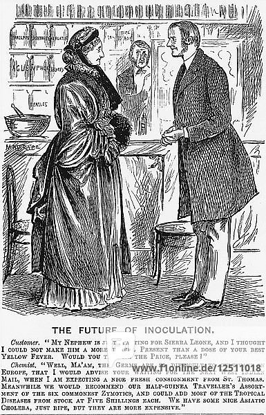 Die Zukunft der Inokulation  1881. Künstler: Unbekannt