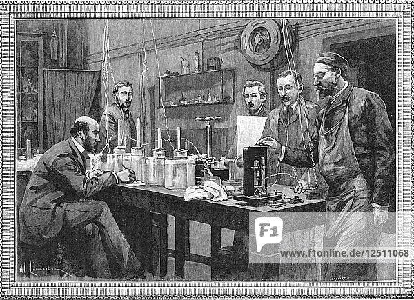 Physikalisches Forschungslabor an der Sorbonne  Paris 1895. Künstler: Unbekannt