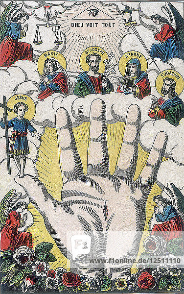Die mächtige Hand  19. Jahrhundert. Künstler: Anon