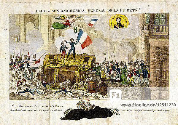 Algier und Louis Philippe  Französische Revolution von 1830. Künstler: Unbekannt