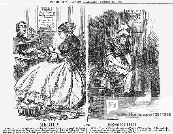 Medium und Re-Medium  1864. Künstler: John Tenniel