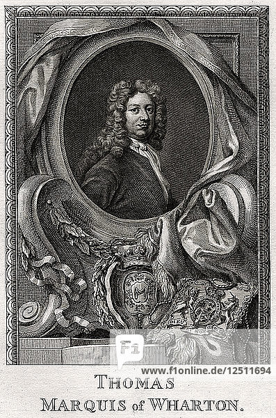 Thomas  Marquis von Wharton  1777. Künstler: Sharp