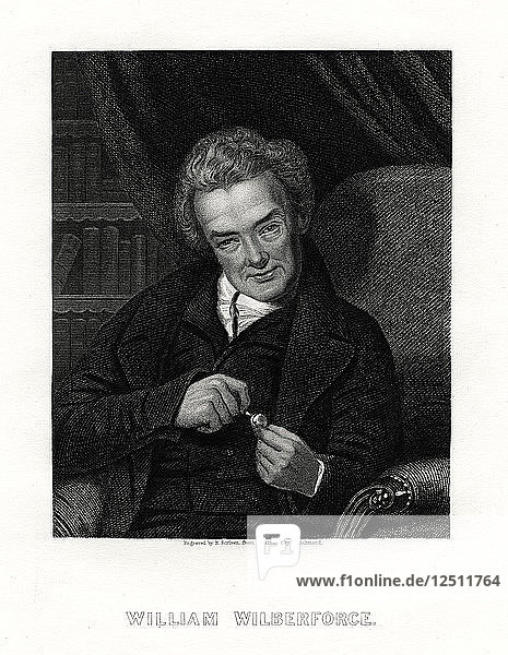 William Wilberforce  englischer Anti-Sklaverei-Kämpfer  19. Jahrhundert: E. Scriven