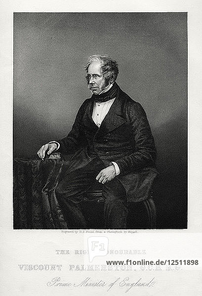Henry John Temple  3. Viscount Palmerston  britischer Staatsmann  um 1880. Künstler: DJ Pound