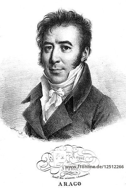 Dominique Francois Jean Arago (1786-1853)  französischer Astronom  Physiker und Politiker. Künstler: Unbekannt