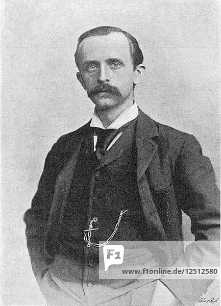 James Matthew Barrie (1860-1937)  schottischer Dramatiker und Romancier  um 1895. Künstler: Unbekannt