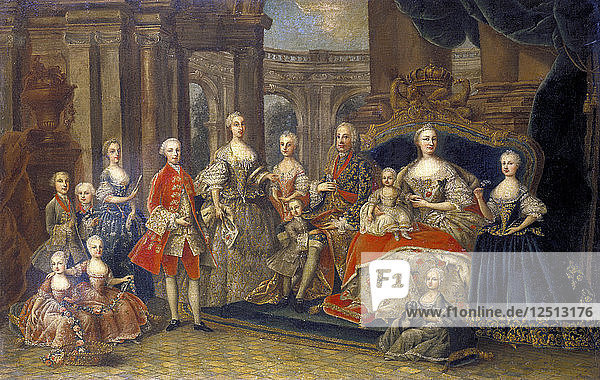 Österreichische Kaiserfamilie  um 1764. Künstler: Anon