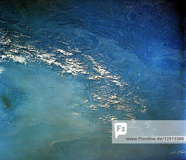Die Alpen aus dem Weltraum. NASA-Foto. Künstler: Unbekannt