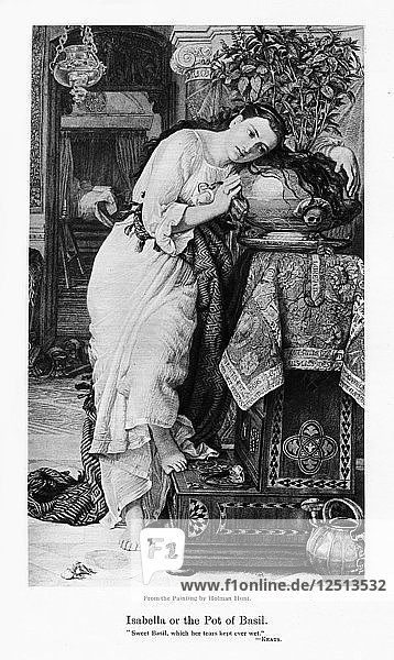 Isabella und der Topf mit Basilikum  um 1867. Künstler: William Holman Hunt