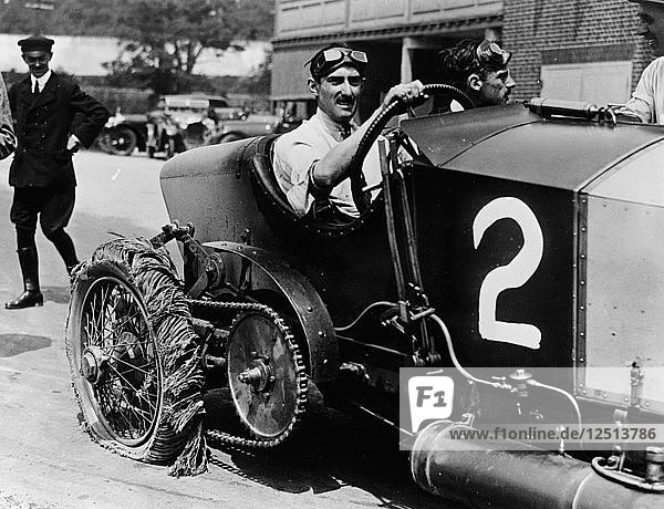 Louis Zborowski at the wheel of Chitty Bang Bang I  Brooklands 1922. Artist: Unknown