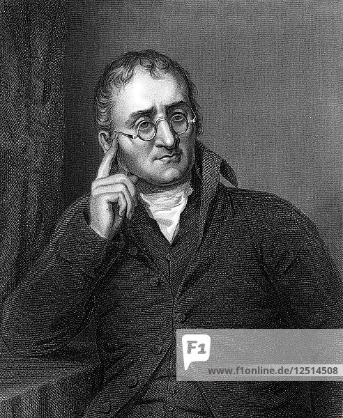 John Dalton  English chemist  c1860. Artist: Unknown