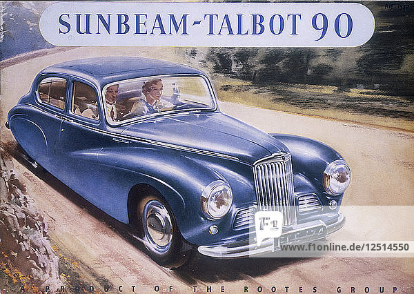 Werbeplakat für einen Sunbeam-Talbot 90  1950. Künstler: Unbekannt