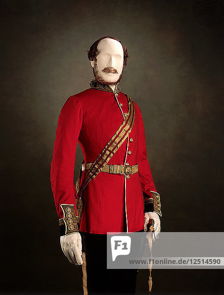 Uniform von Prinz Albert als Oberst der Grenadiergarde  1857. Künstler: Unbekannt