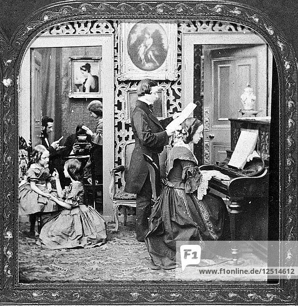 Viktorianische Familienszene  19. Jahrhundert. Künstler: Unbekannt