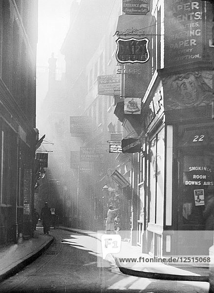 Street scene  Ivy Lane  City of London. Artist: Unknown