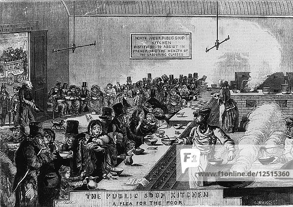 Die nordwestliche öffentliche Suppenküche  Marylebone Road  London  1858. Künstler: C. Wragg
