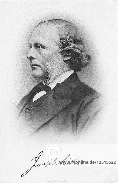 Joseph Lister  English surgeon and pioneer of antiseptic surgery  c1877. Artist: Unknown