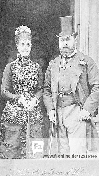 The Prince (later King Edward VII) & Princess of Wales 1882. Artist: Unknown