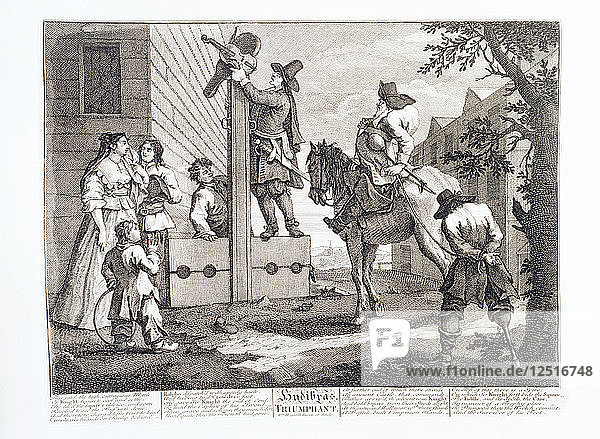 Triumphierender Hudibras  18. Jahrhundert. Künstler: William Hogarth