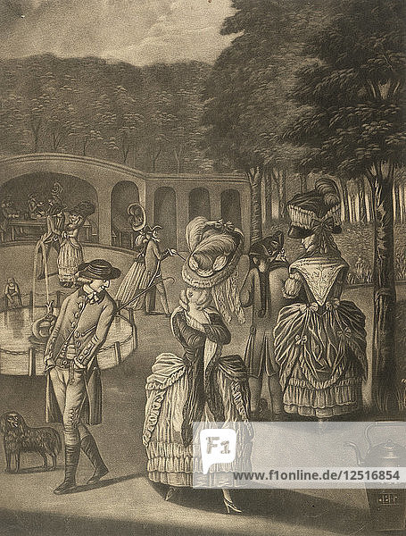 Die Schönheiten von Bagnigge Wells  London  (Ende 18. Jahrhundert?). Künstler: Unbekannt