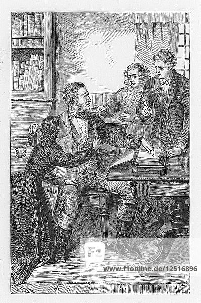 Szene aus The Mill on the Floss von George Eliot  um 1880. Künstler: Walter-James Allen