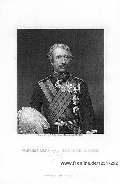 Garnet Joseph Wolseley  1. Viscount Wolseley  britischer Feldmarschall  1893.Künstler: George J. Stodart