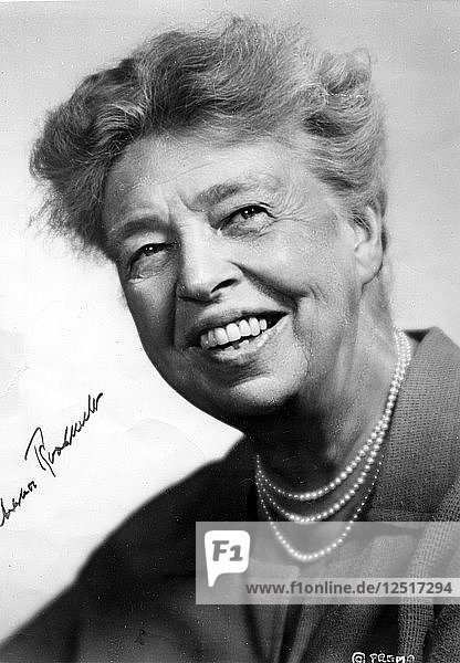 Eleanor Roosevelt (1892-1962)  amerikanische First Lady. Künstler: Unbekannt