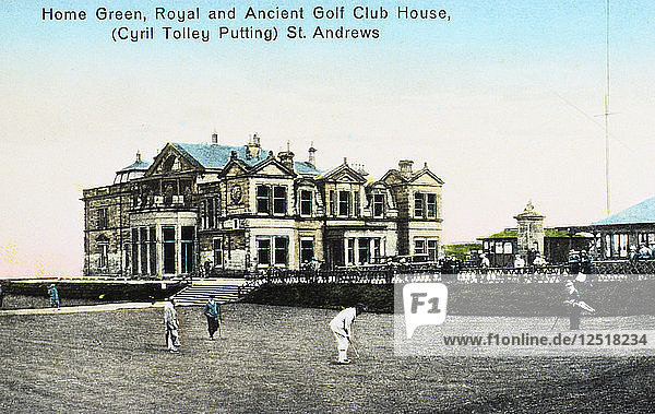 Home Green  Royal and Ancient Clubhouse  St Andrews  um 1900. Künstler: Unbekannt