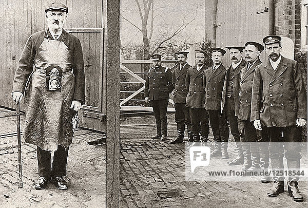 Patrouillenpersonal der Rowntree-Kakaofabrik  York  Yorkshire  ca. 1898-c1910. Künstler: Unbekannt