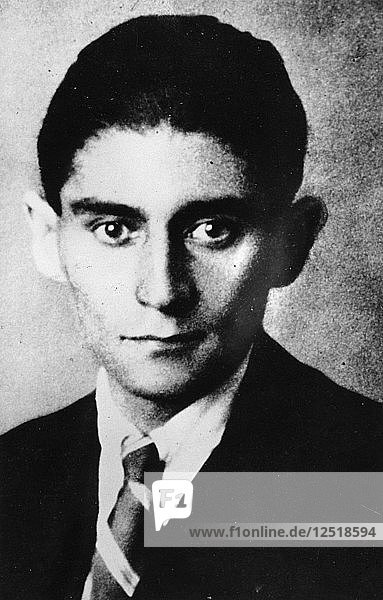 Franz Kafka (1883-1924)  tschechischer Schriftsteller  um 1924. Künstler: Unbekannt