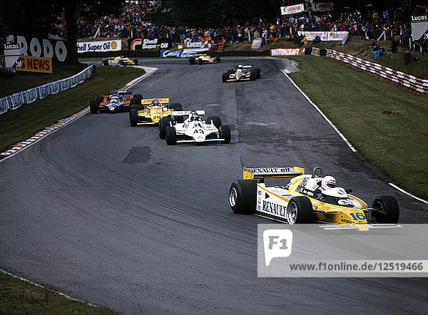 Rene Arnoux beim Großen Preis von Großbritannien  Brands Hatch  1980. Künstler: Unbekannt