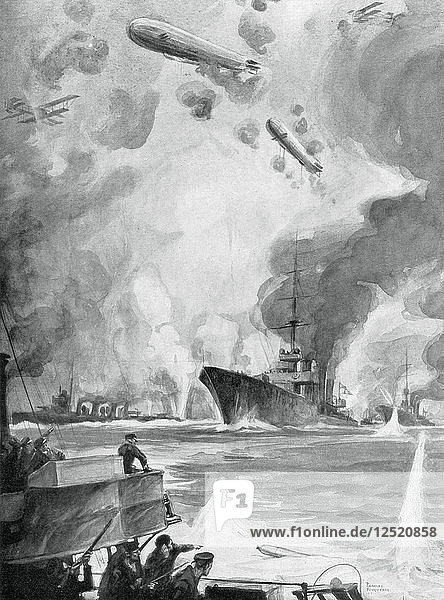 Cuxhaven Raid  25 December 1914  (1926).Artist: Charles Fouqueray