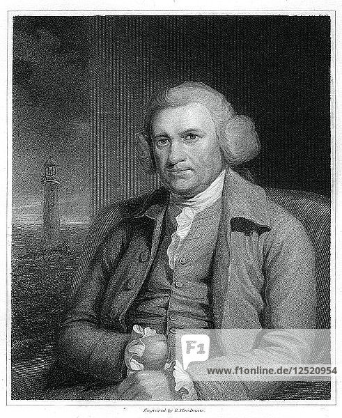 John Smeaton  English civil engineer  (1833).Artist: R Woodman