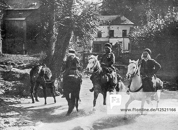 Sudanese cavalry  France  1915. Artist: Unknown