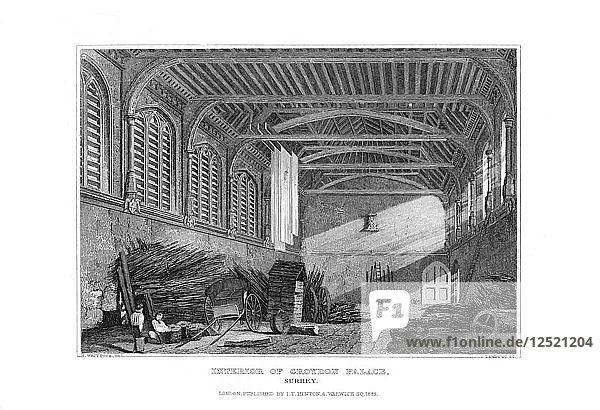 Innenraum von Croydon Palace  Surrey  1829 Künstler: James Lambert