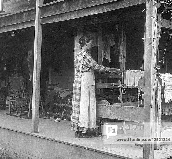 Weaving  Appalachia  USA  c1917. Artist: Cecil Sharp