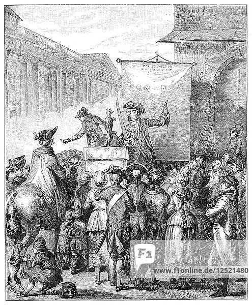 Der Scharlatan im Louvre  Paris  (1885).Künstler: Jean Duplessis-Bertaux
