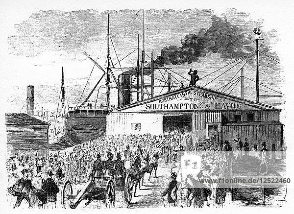 The Loading Of The Atlantic And Baltic Boats c1860s. Artist: Unknown