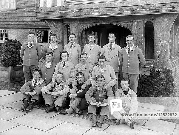 Rekonvaleszente Soldaten  Great Dixter  Northiam  East Sussex  Erster Weltkrieg  1916. Künstler: Nathaniel Lloyd
