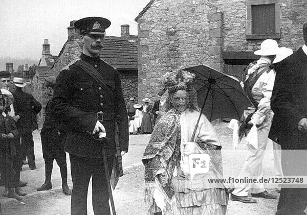 Morris Dance Queen Winster Derbyshire c1908. Artist: Unknown