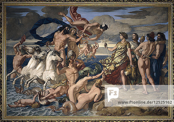 Neptun übergibt das Reich der Meere an Britannia  1847. Künstler: William Dyce