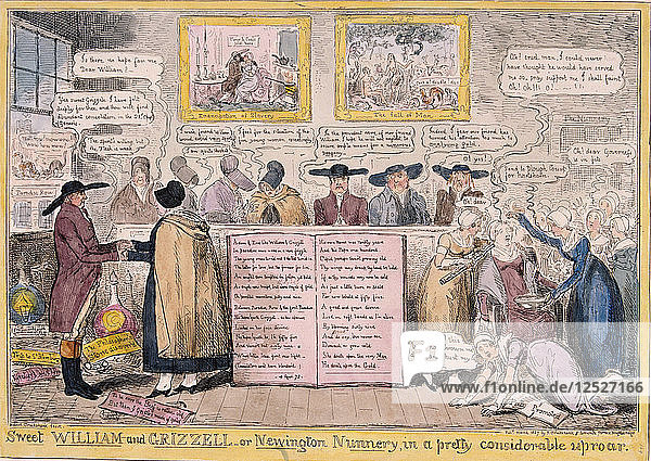 Quäker-Aufruhr  London  1827. Künstler: Isaac Robert Cruikshank