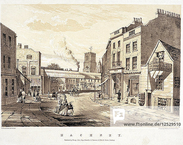 Mare Street  Hackney  London  um 1845. Künstler: CJ Greenwood