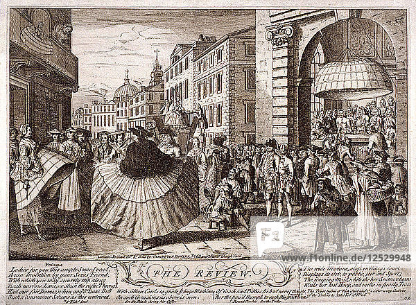 Die Rezension ...  Soho  London  1750. Künstler: Anon