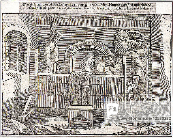 Innenansicht der St. Pauls Cathedral  als Richard Hunne gehängt wurde  London  1514. Künstler: Anon