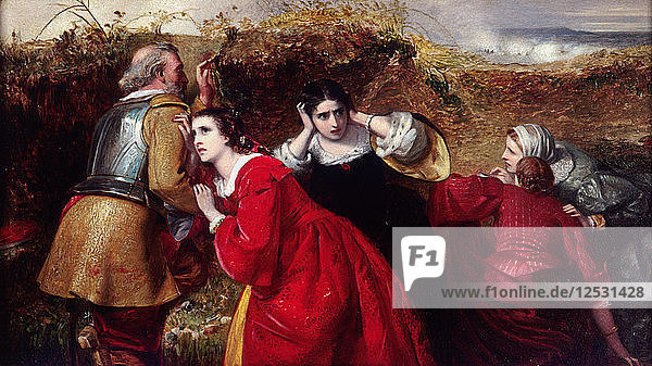 Der Kampf  Szene aus dem englischen Bürgerkrieg  ca. 1849-c1866. Künstler: William James Grant