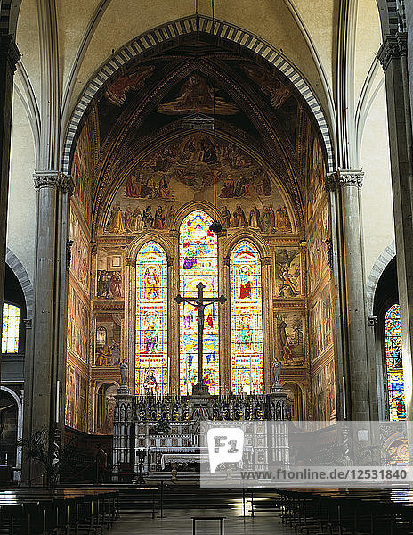 Innenraum der Kirche Santa Maria Novella  Florenz  Italien