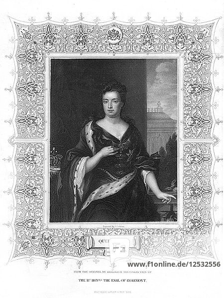 Anne  Königin von Großbritannien  (19. Jahrhundert)  Künstler: J Cochran